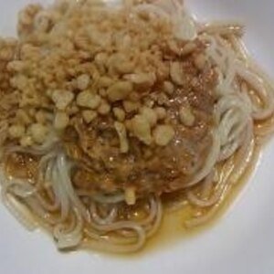 簡単！天かす納豆うどん